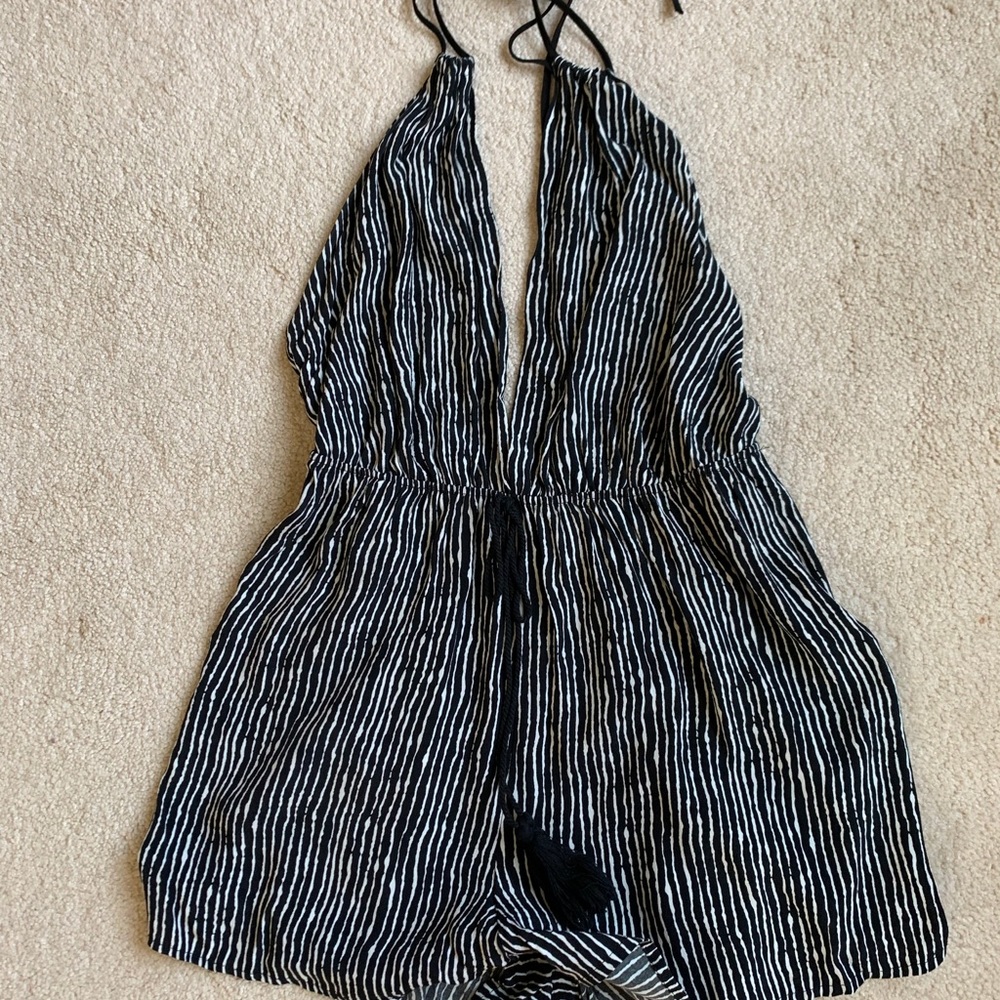 pin stripe romper